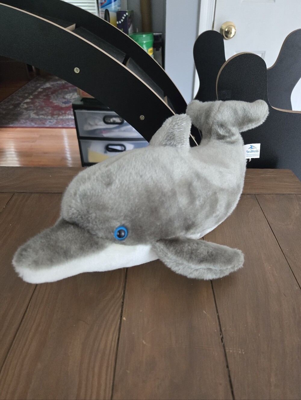 Gray Plush Bottlenose Dolphin - Soft Stuffed Animal Sea World